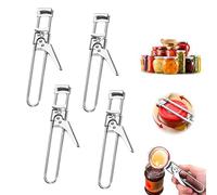 Apriscatole Manuale Regolabile,xlwen 2 Pezzi Apribarattoli in acciaio inox,Apri Barattoli Antiscivolo,Apriscatole a Mano in Acciaio Inox per Cucina, Ristorante, Anziani, Donne, Bambino, Artrite