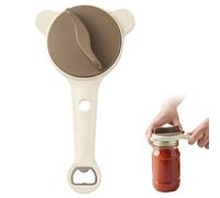 Apriscatole multiuso 4 in 1, senza sforzo, per mani deboli e anziani con artrite, per barattoli, bottiglie e lattine, utensile da cucina versatile (bianco)