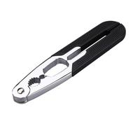 Apriscatole per Noci Multiuso Manico, Acciaio Inox Nero | Tre Morsetti Dentati, Compatibile Mandorle e Noci del Brasile, Cestello Porta Gusci, Cucina Domestica