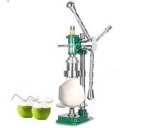 Apriscococco con leva meccanica a pressione, robusta struttura in acciaio inox, base stabile per negozi di bevande e ristoranti