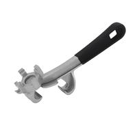 Aprisecchio Aprisecchio Apriscatole Apribarile Lega di alluminio Multiuso Apriscatole in metallo Strumento di rimozione coperchio per uso domestico industriale 2PCS (Copertura antiscivolo argento +