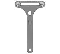 Apritesto per cassa di orologio a 2 punte, strumento rimozione coperchio posteriore per orologi a forma di T con scala per sostituzione batteria, supporto regolabile in lega di all (Grigio)