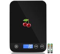 Apritsce Bilancia Cucina Digitale, 15 KG Bilancia da Cucina con Display LCD Inclinato e Funzione Tara, Alta Precisione 1g Bilancia Alimenti, Pesa Cucina per Cuocere e Cucinare