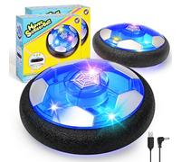 Apritsce Pallone Calcio Fluttuante, 2 Pezzi Giochi Calcio LED Ricaricabile, Giocattoli Bambini Palla con Anti-Impatto Design, Air Hover Soccer Ball per Ragazzi Ragazze 3 4 5 6 7 8 9 10 Anni