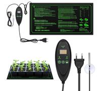 Apritsce Tappetino Riscaldante per Piante con Termostato, Tappetino Riscaldante per Piante con 6 Livelli di Temperatura E 6 Livelli di Timer, Tappetino Riscaldante per Piantine (30W, 53x25cm)