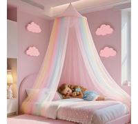 Apritsce Zanzariera Letto, Baldacchino, Arcobaleno Mosquito Net per Letto Singolo/Matrimoniale, Baldacchino per Letto Bambina per Viaggio e Casa Interno Esterno
