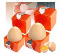 Apriuova 2025, strumento per separare le uova, strumento per separare le uova, per uova crude e sode, strumento portatile per sbucciare le uova (arancione, 2 pezzi)