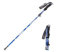 Aprllolg Bastoncino da Trekking, Bastoncini da Trekking Passeggio Pieghevoli carbonioin Allu 7075 per Nordic Walking, Bastoncino da Trekking Telescopico Alluminio per Uomini Donne (Blu)