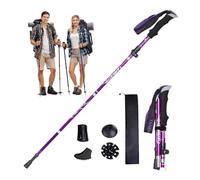 Aprllolg Bastoncino da Trekking, Bastoncini da Trekking Passeggio Pieghevoli carbonioin Allu 7075 per Nordic Walking, Bastoncino da Trekking Telescopico Alluminio per Uomini Donne (Viola)