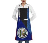 Apron E La Bandiera Del Triangolo Del Belize Con Nastri Lunghi Grembiuli Industriali Lavabile In Lavatrice Grembiuli Per Bar Party Giardino
