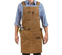 Aproni da Mastro Legno per Uomini e Donne Aprono Resistenti in Canvasso Waxed 16 Oz con Pochetti e Impugnature Croce Adattabili fino a XXL per il Mastro Legno