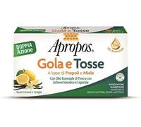 Apropos Gola e Tosse 16 Pastiglie Gusto Limone e Vaniglia Integratore Emolliente e Lenitivo