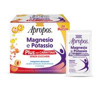 Apropos Magnesio e Potassio Plus con Carnitina Integratore Alimentare, 24 Bustine