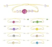 APRRMLIZW Bracciale Fiori Colorati Fatto A Mano 8 Pezzi Braccialetti Di Amicizia Multi Colore Braccialetti Fatti À Mano Adatto Bambini Braccialetto Dell'amicizia Degli Fiore Della Vita Per Ragazza