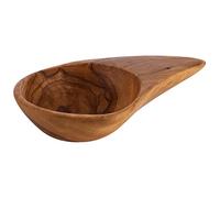 APS 1025 Set di 2 ciotole in legno d'ulivo, 12,50 cm x 8 cm x 2,50 cm (ogni parte è un pezzo unico. Il colore e le venature possono variare)