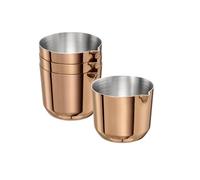 APS 10301 Allure - Set da annaffiatoio in acciaio INOX 18/8, rivestito in PVD, 30 ml, Ø 4,5 cm, altezza 4 cm, effetto rame