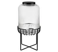 APS 10451 - Dispenser per bevande "Urban", 7 litri, contenitore in vetro, rubinetto in acciaio inox, tappetino antiscivolo in silicone