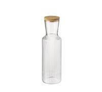 APS 10726 Lines - Caraffa in vetro, 1 litro, Ø 9 m, altezza 27,5 cm, coperchio in sughero