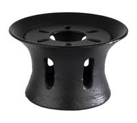 APS 10994 - Fornello ASIA, scaldabagno, coperchio rimovibile, Ø 13 cm, altezza 7,5 cm, in ghisa, colore: Nero