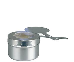 APS 11683 - Contenitore per pasta combustibile, con chiusura a baionetta, in acciaio inox, diametro 9 cm, altezza 6 cm