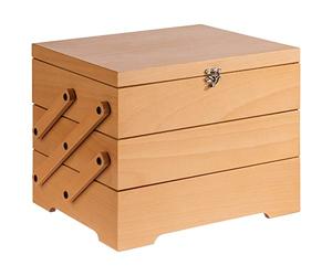 APS 11711 Buffet Box in legno di quercia chiaro, 70,5 cm x 37 cm, altezza 53,5 cm, con coperchio scrivibile per risparmiare spazio al buffet
