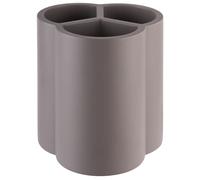 APS 11750 - Contenitore per posate Element, in cemento, 13 x 13 cm, altezza 14,5 cm, fondo per mobili, 3 scomparti, colore: Grigio
