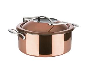 APS 12335 Chafing Dish, 4 pezzi, Ø 30,5 cm, altezza 17,5 cm, acciaio inox 18/8, effetto rame