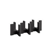 APS 14123 Base a 3 livelli per caraffe in vetro, 41 x 16 cm, H: 12 cm, legno di quercia, nero, VALO-, non lavabile in lavastoviglie, lavabile con panno umido