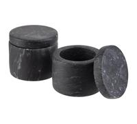 APS 15920 - Set di 2 barattoli in marmo per spezie, Ø 6 cm, altezza 5 cm, capacità 40 ml