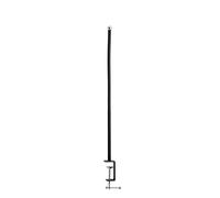 APS 17094 -VALUMO- Cámara de tornillo + brazo flexible 4,5 x 4 cm, H: 64 cm, compuesto por 3 elementos: soporte de tornillo, varilla, brazo flexible, metal, negro, SIN CABEZAL DE LUZ