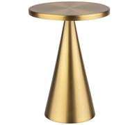 APS 17112 - Lampada da tavolo CONE, con stazione di ricarica, cavo di ricarica USB e telecomando, altezza 18 cm, oro