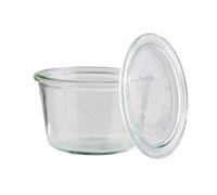 APS 3 x vasi originali WECK 370 ml con coperchio, Ø 11 cm, H: 7,5 cm, barattolo per conserve, barattolo deco, barattolo da dessert, barattolo per conservazione, lavabile in lavastoviglie