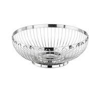 APS 30230 - Cestino in acciaio INOX lucidato a specchio per pane o frutta, Ø 25,5 x 9,5 cm