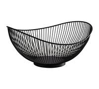 APS 30424 SVART - Cesto in metallo, 29,5 x 25,5 x 13,5 cm, colore: Nero