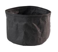 APS 30441 - Cestino rotondo per il pane, in fibra naturale e resina, Ø 17 x 11 cm, colore: Nero