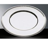 APS tovaglietta - piatto decorativo molto lucido, Ø 30, 5 cm di diametro, tovaglietta con bordo perlato, piattino in acciaio inossidabile, impilabile, lavabile in lavastoviglie
