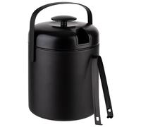 APS 36016 - Set di secchi per ghiaccio in nero, Ø 14 cm, altezza: 22 cm, 1,3 litri