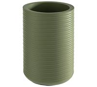 APS 36124 - Refrigeratore per bottiglie in calcestruzzo scanalato - con fondo per mobili - per bottiglie da 0,7 - 1,5 litri - Ø 13/10 cm, altezza 19,5 cm, verde