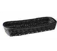 APS 40009 Economic - Dispenser di posate in polipropilene intrecciato, 27 x 10 x 4,5 cm, colore: Nero