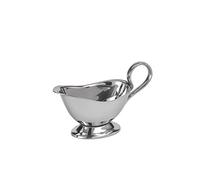 APS 40204 Sauceboat, 16 cm x 7,5 cm, altezza 9 cm, 18/8 in acciaio inox, 0,15 litri, con base, calibro più pesante