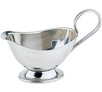 APS 40205 Sauceboat, 19 cm x 9 cm, altezza 13 cm, acciaio inox 18/8, 0,25 litri, con base, calibro più pesante