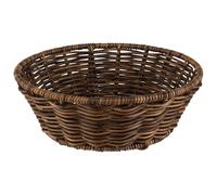 APS 40341 - Cestino rotondo COVE, in vimini marrone, in polipropilene, contenitore in vimini, cestino per panini, cestino per alimenti, diametro 20 cm, altezza 7 cm, marrone