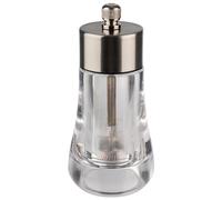 APS 40581 Macina sale, macina spezie in acrilico e acciaio inox opaco, meccanismo di macinazione in acciaio al carbonio, macinatura regolabile in continuo, Ø 6 cm, altezza 13 cm