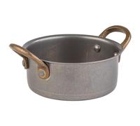 APS 40785 - Pentola da portata "SNACKHOLDER", in acciaio inox, Ø 11,5 cm, altezza 5 cm, 0,35 l, effetto acciaio INOX anticato