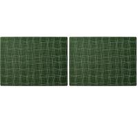APS 60585 - Tovaglietta in silicone, lavabile, antimacchia e antiscivolo, 45 x 33 cm, 1 pezzo, colore: Verde scuro (Confezione da 2)