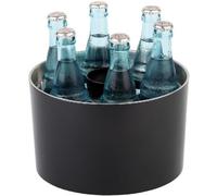 APS conference cooler, raffreddatore di bottiglie, rondella di raffreddamento per bottiglie, raffreddatore da tavolo per 6 bottiglie, incl. accumulatore di raffreddamento, apribottiglie, vassoio con tappo a corona, Ø 6,7 cm per bottiglie da 0,25 - 0,5 litri