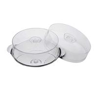 APS 652 Piastra per torta in acciaio inox con copertura in polistirolo, Ø 30 x 7/11 cm, 2 coperchi