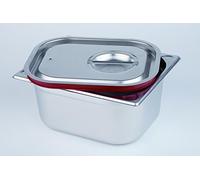 APS 80024 GN 1/2 coperchio da trasporto, guarnizione in silicone, impugnatura incassata e foro per evitare il vuoto, non adatto ai forni a vapore combinati