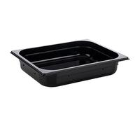 APS 82064 - Contenitore GN 1/2 in policarbonato, dimensioni 325 x 265 mm, altezza 65 mm, volume 3,9 litri, colore: Nero