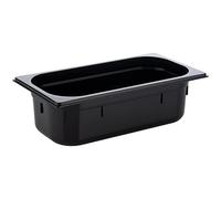 APS 82069 GN 1/3 Contenitore Gastronorm, in policarbonato, dimensioni 325 x 175 mm/altezza 100 mm/volume 3,6 litri, nero